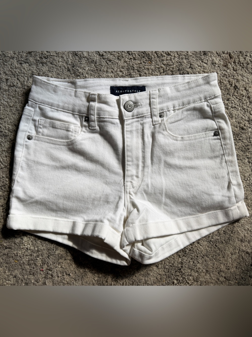 Aeropostale White Denim Shortie Shorts